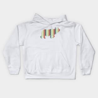 Chevron Hippo Kids Hoodie